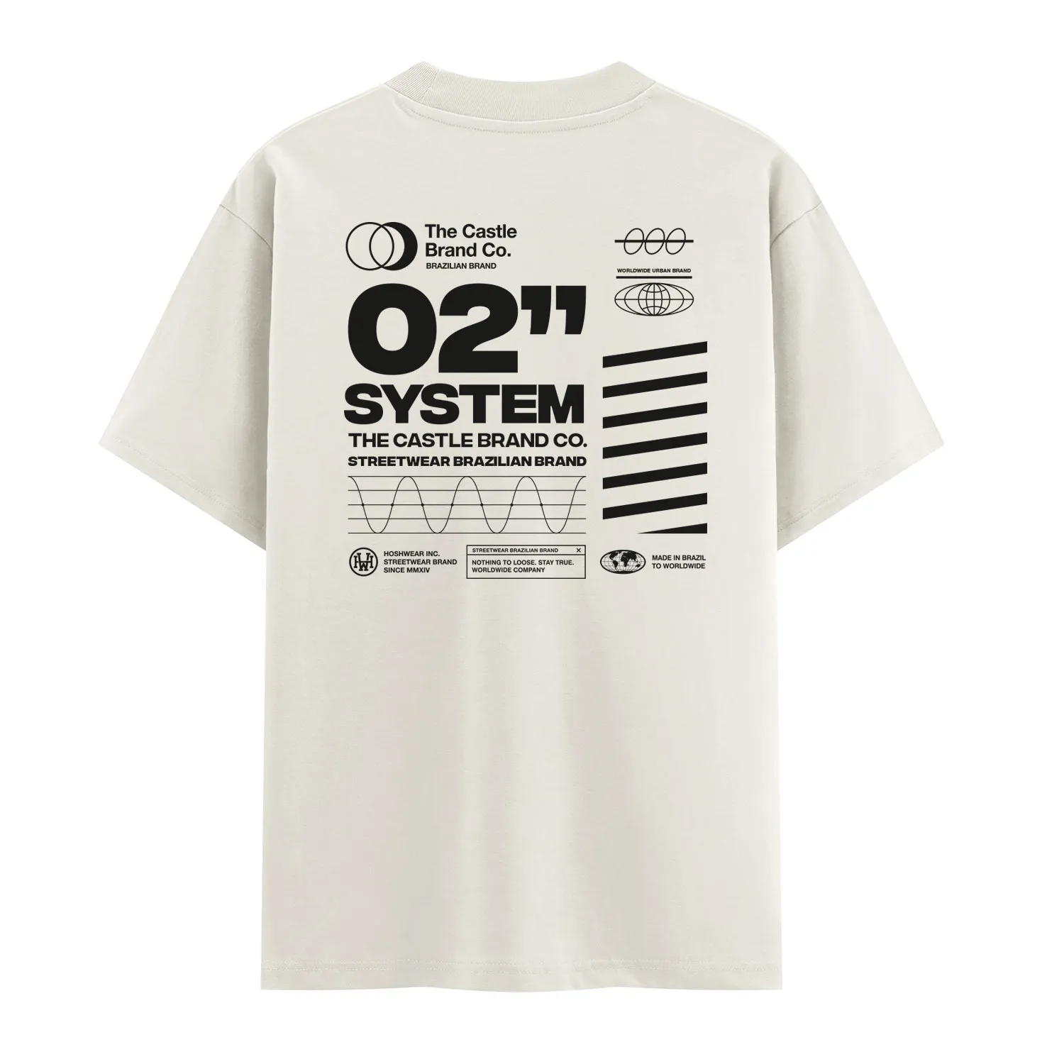 Camiseta Masculina Hoshwear System Off White